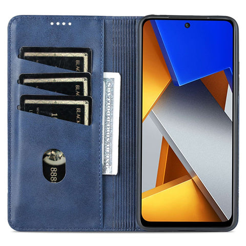 AZNS For Xiaomi Poco X4 Pro 5G PU Leather Magnetic Auto Closure Phone Case Full Protection Wallet Stand Flip Cover