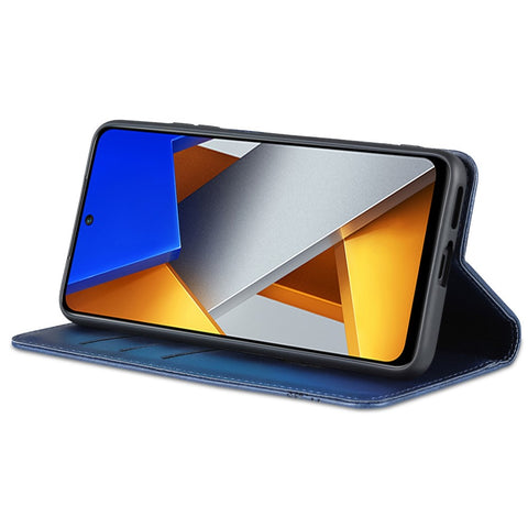 AZNS For Xiaomi Poco X4 Pro 5G PU Leather Magnetic Auto Closure Phone Case Full Protection Wallet Stand Flip Cover