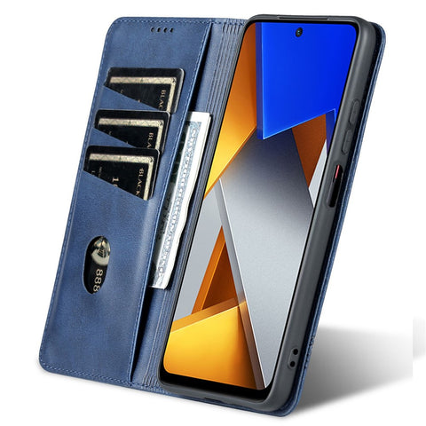 AZNS For Xiaomi Poco X4 Pro 5G PU Leather Magnetic Auto Closure Phone Case Full Protection Wallet Stand Flip Cover