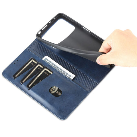 AZNS For Xiaomi Poco X4 Pro 5G PU Leather Magnetic Auto Closure Phone Case Full Protection Wallet Stand Flip Cover