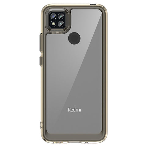 For Xiaomi Poco C3/Poco C31/Redmi 10A/9C/9C NFC/9 Activ/9 (India) Acrylic + TPU Phone Case Transparent Back Cover with Independent Buttons