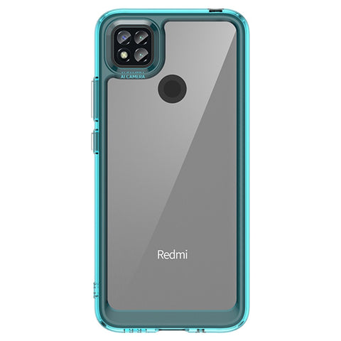 For Xiaomi Poco C3/Poco C31/Redmi 10A/9C/9C NFC/9 Activ/9 (India) Acrylic + TPU Phone Case Transparent Back Cover with Independent Buttons