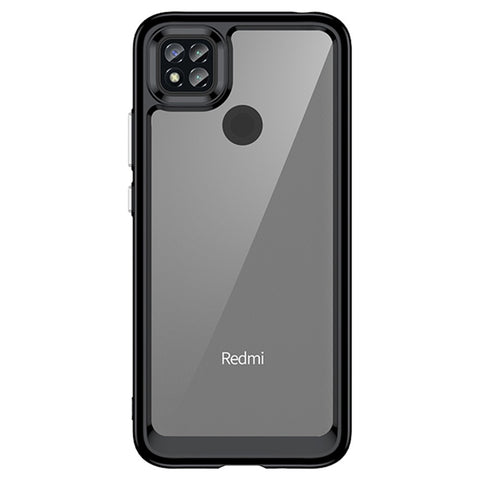 For Xiaomi Poco C3/Poco C31/Redmi 10A/9C/9C NFC/9 Activ/9 (India) Acrylic + TPU Phone Case Transparent Back Cover with Independent Buttons