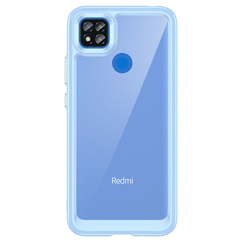 For Xiaomi Poco C3/Poco C31/Redmi 10A/9C/9C NFC/9 Activ/9 (India) Acrylic + TPU Phone Case Transparent Back Cover with Independent Buttons