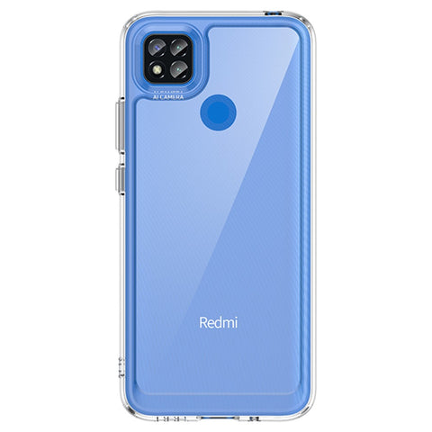 For Xiaomi Poco C3/Poco C31/Redmi 10A/9C/9C NFC/9 Activ/9 (India) Acrylic + TPU Phone Case Transparent Back Cover with Independent Buttons