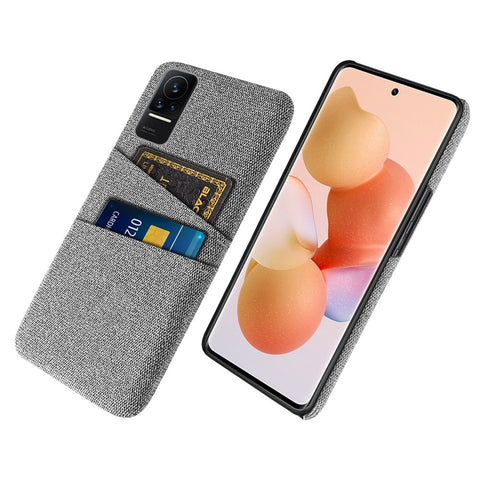 Cloth + PC Hard Phone Case for Xiaomi Civi 1S, Cloth Texture Dual Card Slots Drop-proof Cover