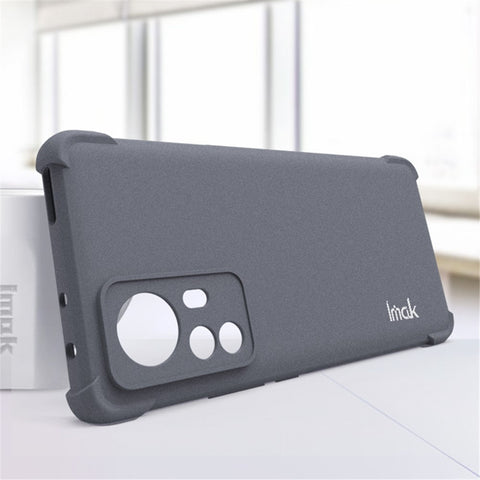 IMAK for Xiaomi 12 Pro 5G/12S Pro 5G/12 Pro (Dimensity) 5G Frosted Soft TPU Case Shockproof Airbag Drop Protection Cover with Screen Protector