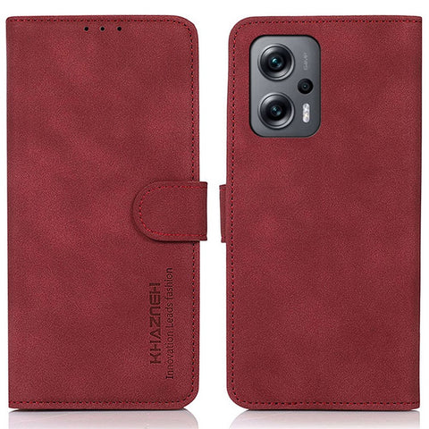 KHAZNEH for Xiaomi Redmi Note 11T Pro 5G / Note 11T Pro+ 5G / Note 12T Pro 5G / Poco X4 GT 5G / Redmi K50i 5G Full Covering Textured PU Leather Folio Book Case Stand Anti-fall Flip Wallet Drop-proof Phone Cover