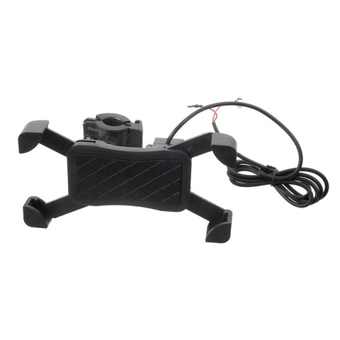 Universal Motorcycle Handlebar Mount Phone Holder with USB Charging Port for iPhone Samsung