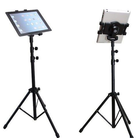Universal 360° Rotation Aluminum Alloy Telescopic Tripod Mount Holder Height Adjustment for 7-10 Inches Tablet [First Generation]