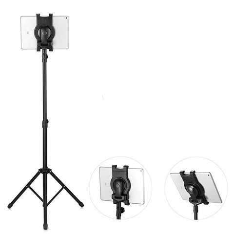 Universal 360° Rotation Aluminum Alloy Telescopic Tripod Mount Holder Height Adjustment for 7-10 Inches Tablet [First Generation]
