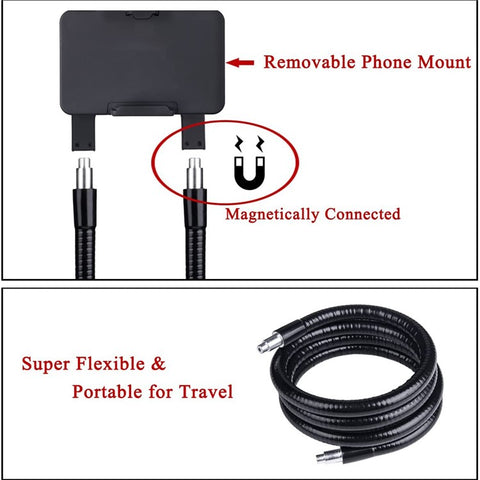 Universal Lazy Hanging Neck Phone Mount Stand Adjustable Alloy Necklace Cellphone Bracket Holder