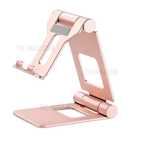 Aluminum Alloy Double Folding Desktop Stand for Mobile Phone and Tablet