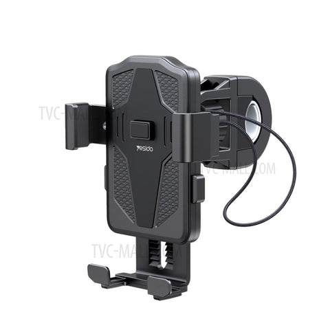 YESIDO C94 360° Rotation Anti Shake Bicycle Motorcycle Cell Phone Mount Holder for iPhone Samsung Huawei