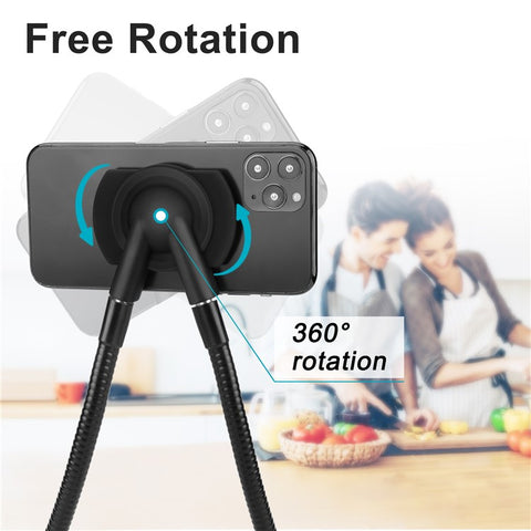 Magnetic Adjustable Gooseneck Lazy Mobile Phone Tablet Stand Universal Desktop Holder Bracket