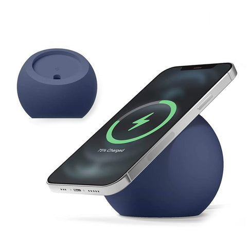 Round Wireless Charger Mount Mobile Phone Fast Charging Stand Holder Base