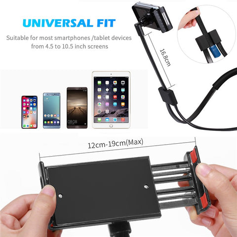 Flexible Mobile Phone Holder Hanging Neck Lazy Necklace Bracket 360 Degrees Rotation Phone Tablet Bracket