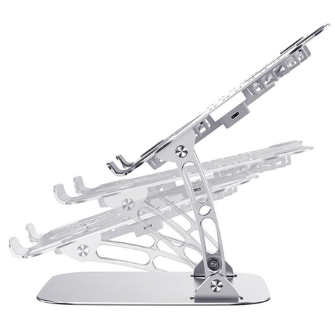 R-JUST HZ13 Aluminum Alloy Laptop Stand Mount Notebook Riser Bracket with Double Cooling Fan