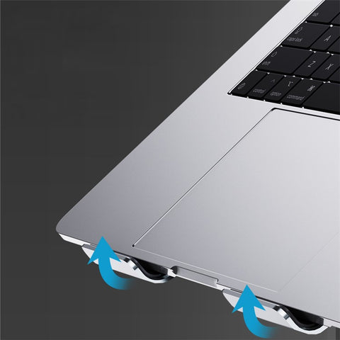 R-JUST HZ13 Aluminum Alloy Laptop Stand Mount Notebook Riser Bracket with Double Cooling Fan