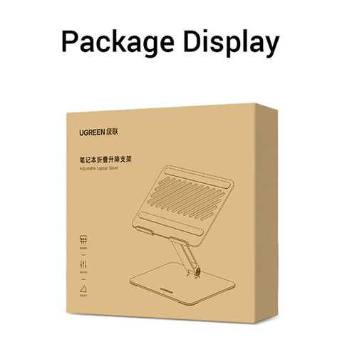 UGREEN 40291 Folding Aluminum Laptop Stand with Multi-Angle Adjustable Portable Desktop Tablet Holder for MacBook Air Pro Computers