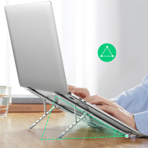 UGREEN 20642 Adjustable Folding Aluminum Laptop Stand Multi-Angle Portable Desktop Computer Holder for MacBook Air Pro Laptops