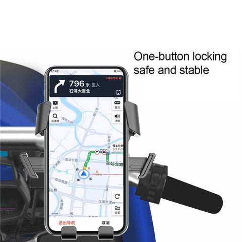 JY-063 Motorcycle E-Bike Mobile Phone Holder Automatic Clamping Rearview Mirror Mount Phone Stand Bracket