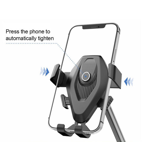 JY-063 Motorcycle E-Bike Mobile Phone Holder Automatic Clamping Rearview Mirror Mount Phone Stand Bracket
