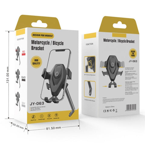 JY-063 Motorcycle E-Bike Mobile Phone Holder Automatic Clamping Rearview Mirror Mount Phone Stand Bracket