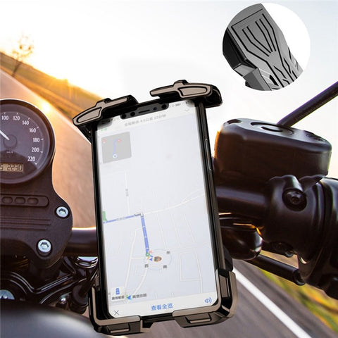 FL-201 Motorcycle Phone Mount Bike Phone Holder Electromobile Handlebar Cell Phone Clamp Scooter Phone Clip for 4.7''- 6.9'' Cell Phones