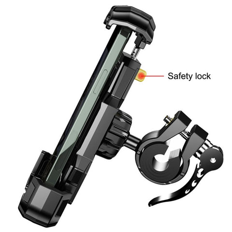 FL-201 Motorcycle Phone Mount Bike Phone Holder Electromobile Handlebar Cell Phone Clamp Scooter Phone Clip for 4.7''- 6.9'' Cell Phones