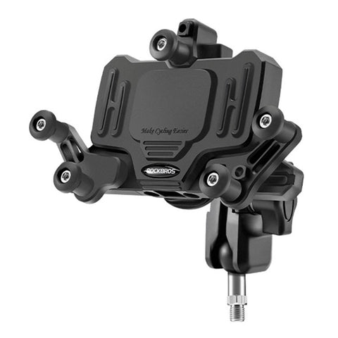 ROCKBROS Horizontal Type Motorcycle Electric Bike Phone Holder Rotatable Motorbike Phone GPS Mount Bracket