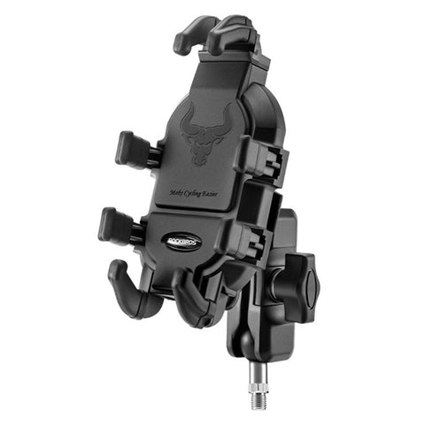 ROCKBROS Bull Head Pattern Motorcycle Electric Bike Bicycle Phone Stand Rotatable Phone Holder Mount Bracket