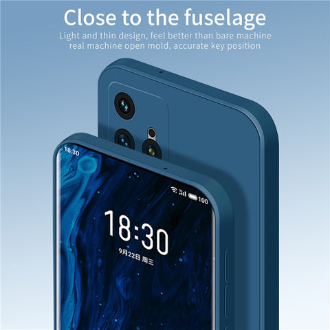 PINWUYO Silicone Case for Meizu 18 Pro / 18S Pro, Anti-Scratch Fiber Flocking Shockproof Precise Cutouts Phone Cover