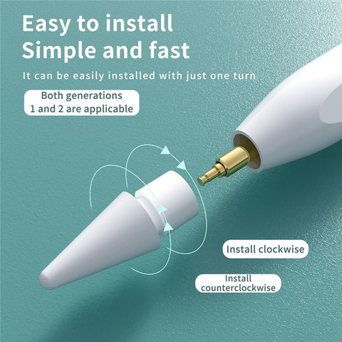 M1 For Apple Pencil (1st and 2nd Generation) Stylus Pen Tip Replacement Touch Screen Pen Nib