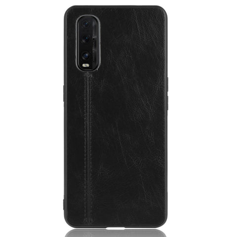 PU Leather Coated PC + TPU Hybrid Phone Case for Oppo Find X2