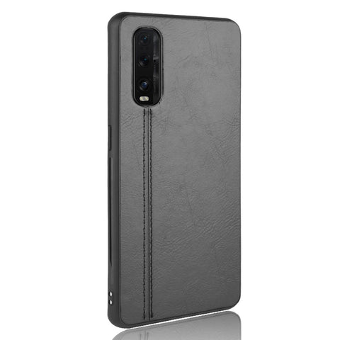 PU Leather Coated PC + TPU Hybrid Phone Case for Oppo Find X2