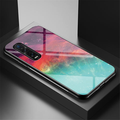 Starry Sky Tempered Glass + PC + TPU Protection Case for Oppo Find X2 Pro