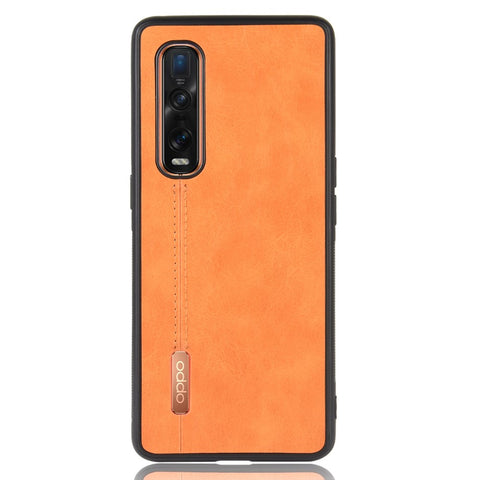 PU Leather Coated PC + TPU Hybrid Mobile Cover for Oppo Find X2 Pro