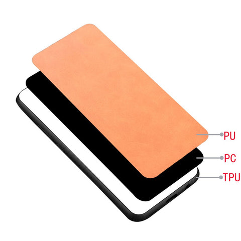 PU Leather Coated PC + TPU Hybrid Phone Protection Case for Oppo Find X2 Pro (Cerramic Back)