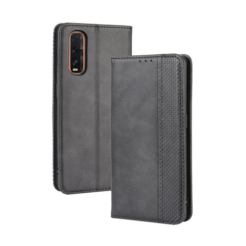 Vintage Style Leather Wallet Stand Cover Case for Oppo Find X2