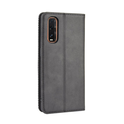 Vintage Style Leather Wallet Stand Cover Case for Oppo Find X2