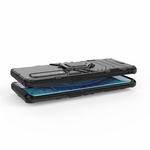 With Cool Guard Ring Holder Kickstand PC+TPU Cover for Oppo Find X2 Pro