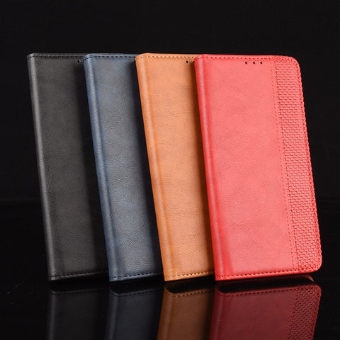 Auto-absorbed Retro PU Leather Wallet Phone Shell for OPPO A52/A72/A92