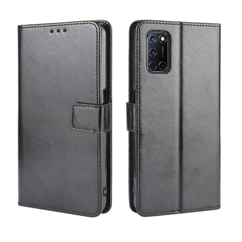 Crazy Horse Wallet Leather Stand Phone Casing for OPPO A52/A72/A92