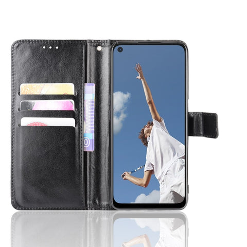 Crazy Horse Wallet Leather Stand Phone Casing for OPPO A52/A72/A92