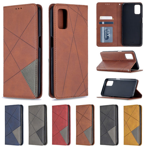 Geometric Pattern Leather Stand Case with Card Slots for OPPO A72 / A52 / A92