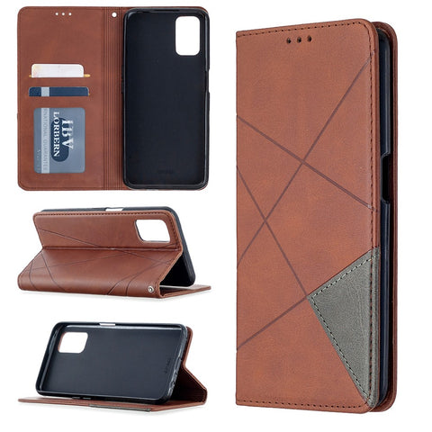 Geometric Pattern Leather Stand Case with Card Slots for OPPO A72 / A52 / A92