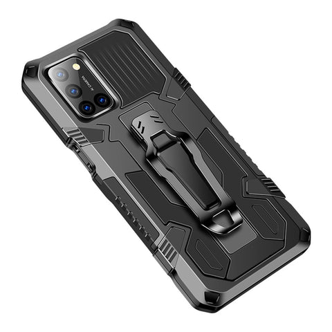 Phone Cover Plastic + TPU Hybrid Shell with Kickstand for Oppo A72