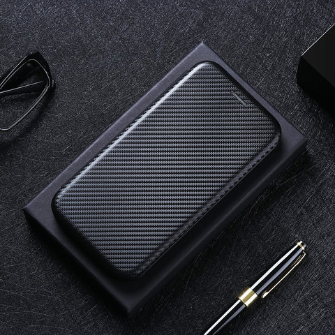 Carbon Fiber Skin Auto-absorbed Leather Cover for Oppo A92/A72/A52