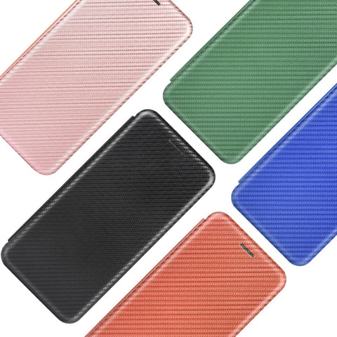 Carbon Fiber Skin Auto-absorbed Leather Cover for Oppo A92/A72/A52